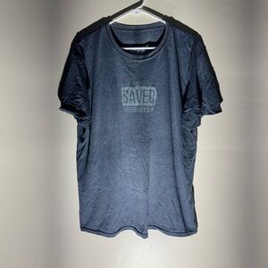 “SAVED” Ephesians 2:8-9 Christian Graphic T-Shirt Size XL Gray